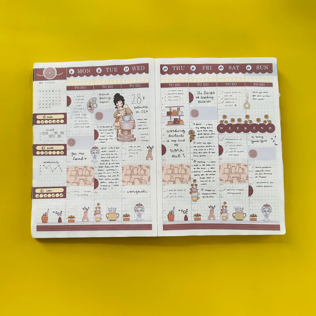 Pottery Shop | True Passion | Hobonichi Cousin Weekly Kit - hcwk029