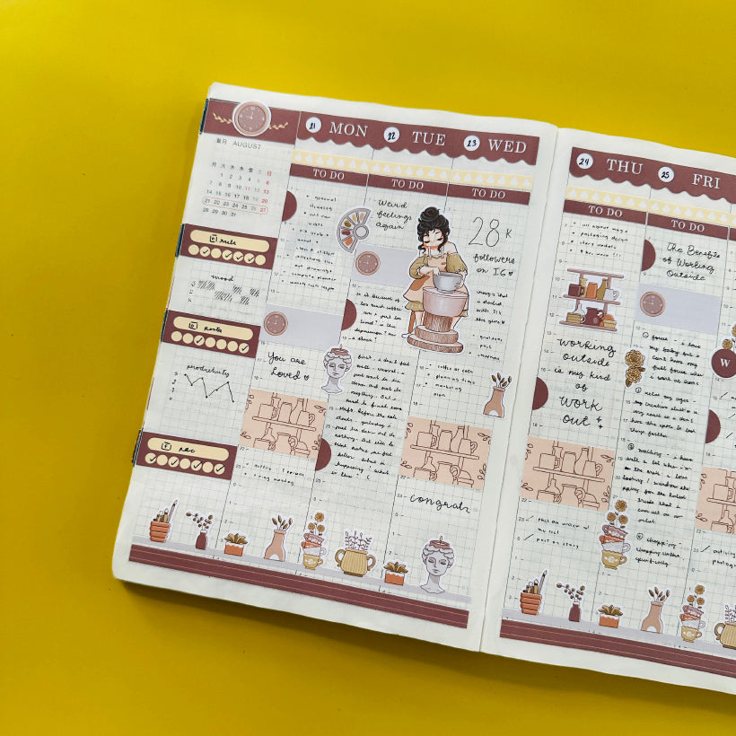 Pottery Shop | True Passion | Hobonichi Cousin Weekly Kit - hcwk029