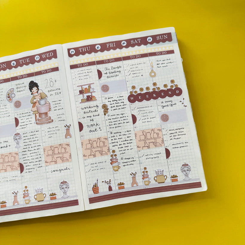 Pottery Shop | True Passion | Hobonichi Cousin Weekly Kit - hcwk029