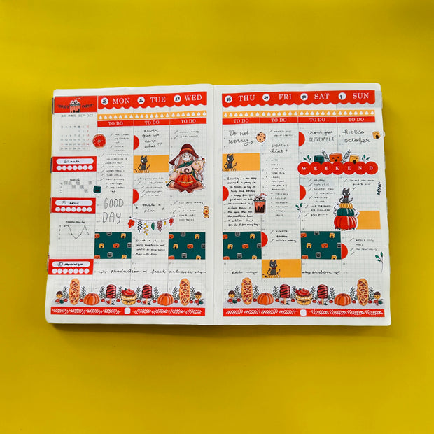 Pumpkin | Enchanted | Hobonichi Cousin Weekly Kit - hcwk033