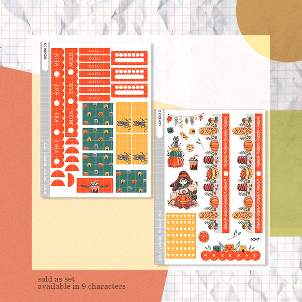 Pumpkin | Enchanted | Hobonichi Cousin Weekly Kit - hcwk033