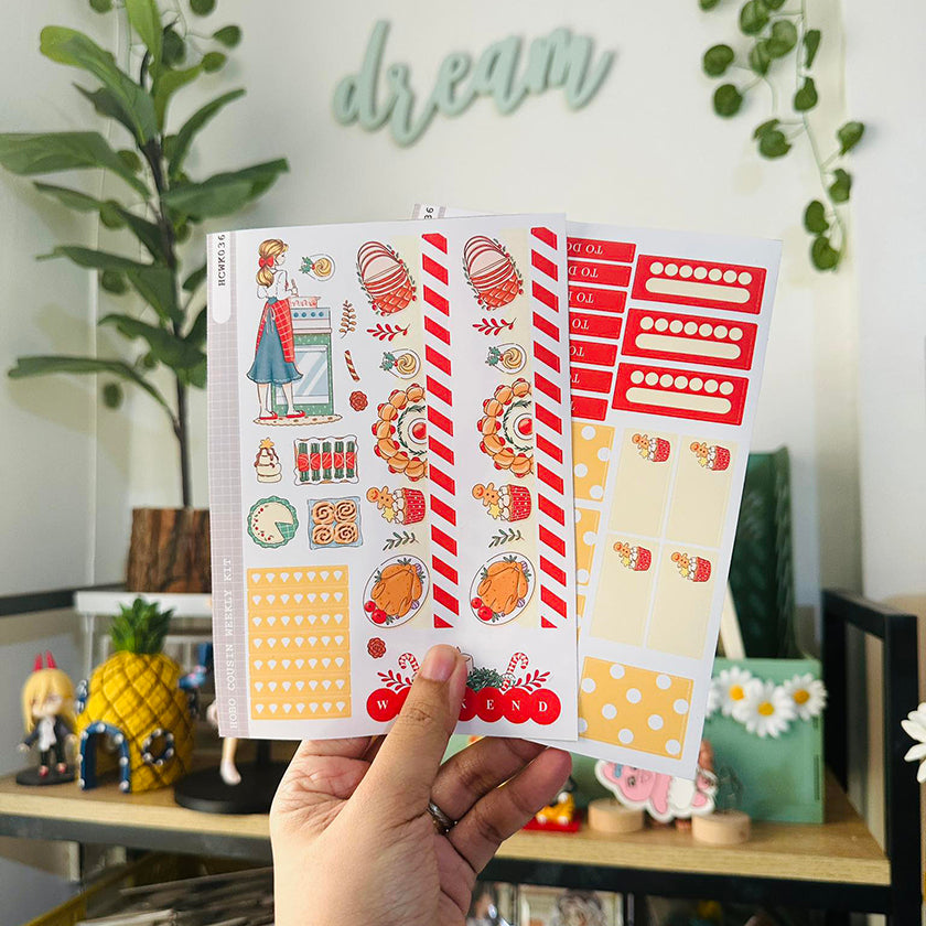 Bountiful | Joy to the Dolly World | Hobonichi Cousin Weekly Kit - hcwk036