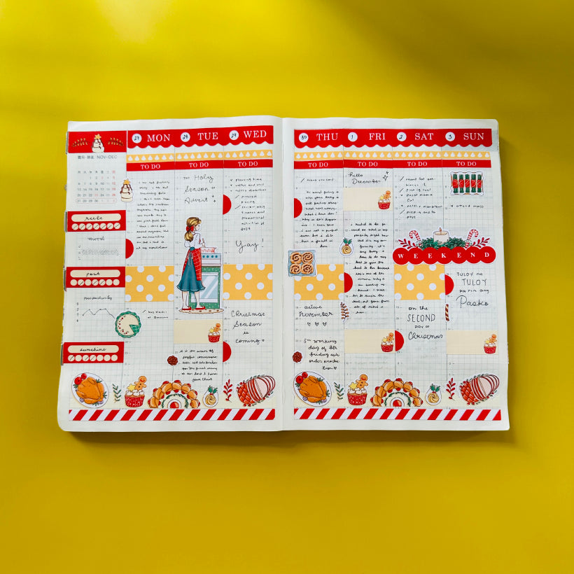 Bountiful | Joy to the Dolly World | Hobonichi Cousin Weekly Kit - hcwk036