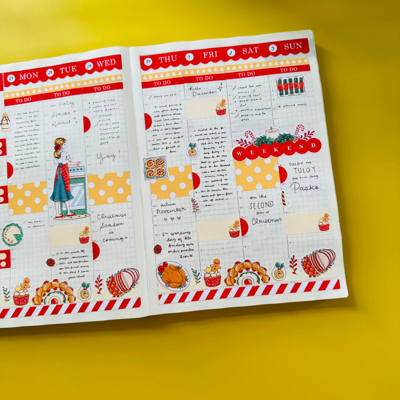 Bountiful | Joy to the Dolly World | Hobonichi Cousin Weekly Kit - hcwk036