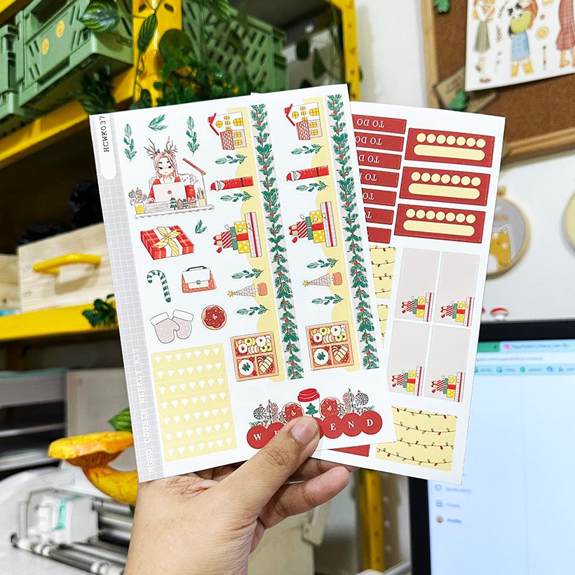 Busy | Joy to the Dolly World | Hobonichi Cousin Weekly Kit - hcwk037