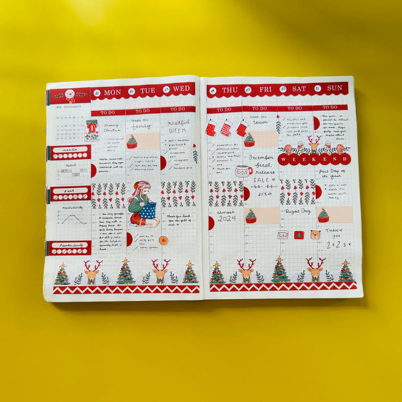 Lavish | Joy to the Dolly World | Hobonichi Cousin Weekly Kit - hcwk038