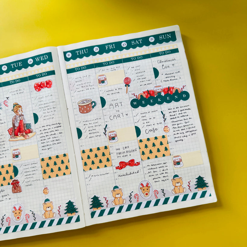 Blissful | Joy to the Dolly World | Hobonichi Cousin Weekly Kit - hcwk039
