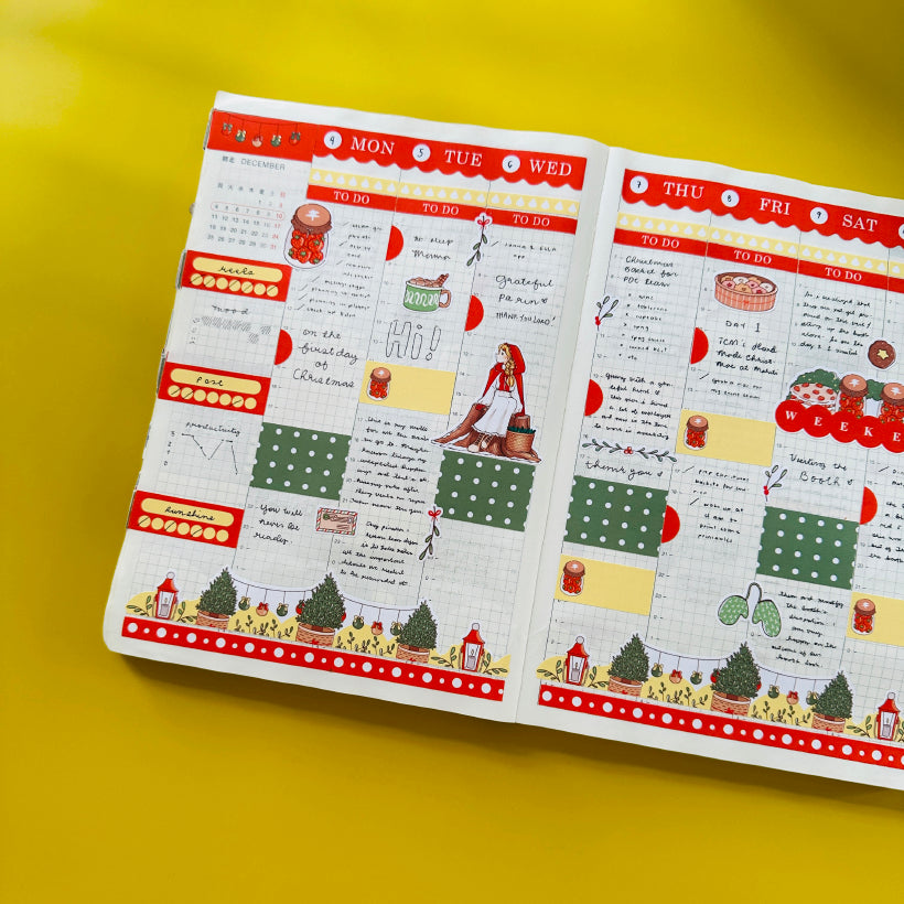 Cold | Joy to the Dolly World | Hobonichi Cousin Weekly Kit - hcwk040