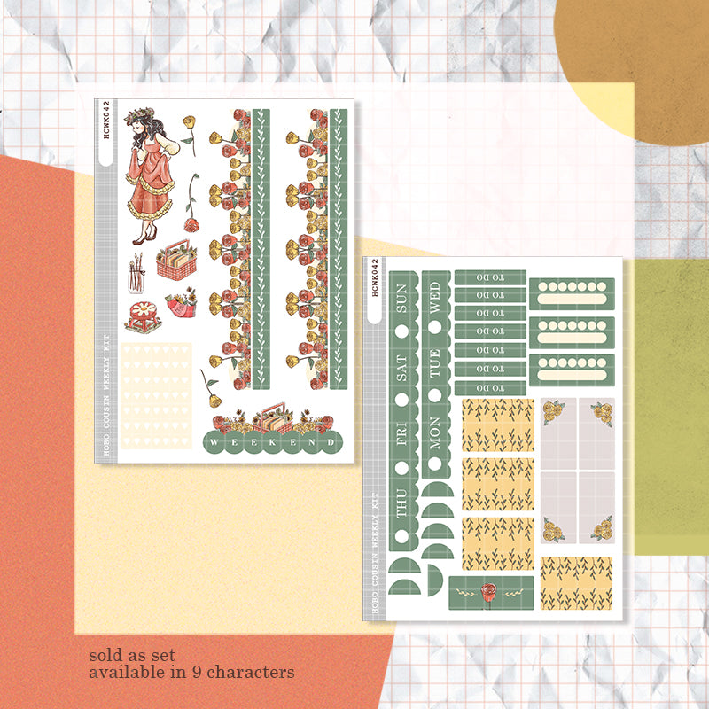 Artist | Pretty Petal | Hobonichi Cousin Weekly Kit - hcwk042
