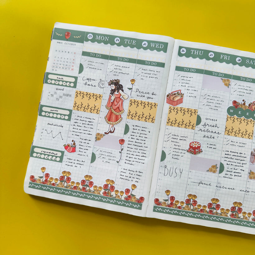 Artist | Pretty Petal | Hobonichi Cousin Weekly Kit - hcwk042