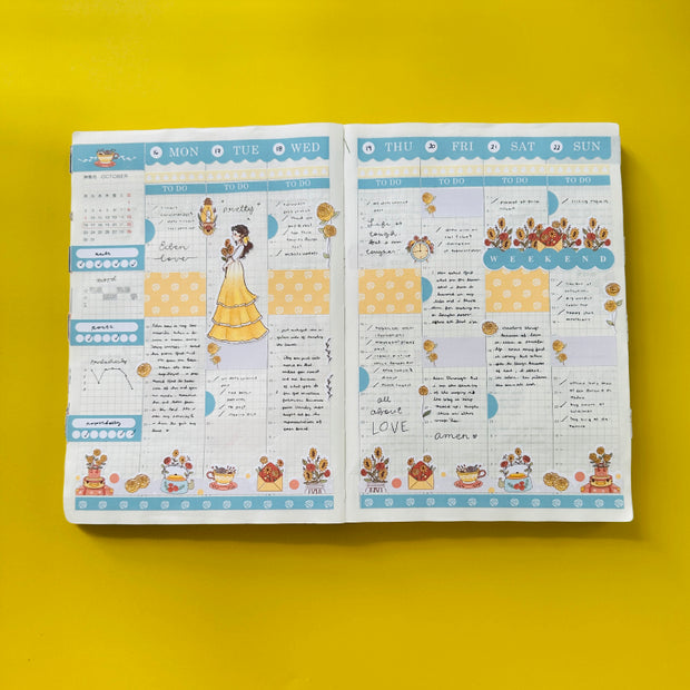 Vintage | Pretty Petal | Hobonichi Cousin Weekly Kit - hcwk043