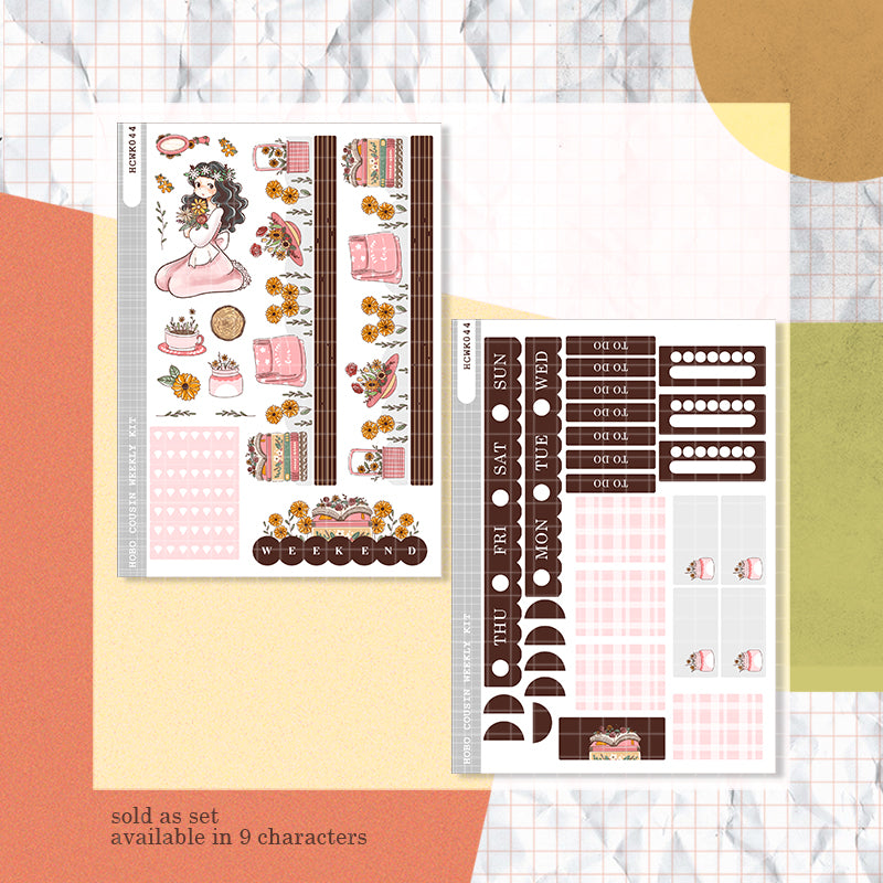 Blush | Pretty Petal | Hobonichi Cousin Weekly Kit - hcwk044