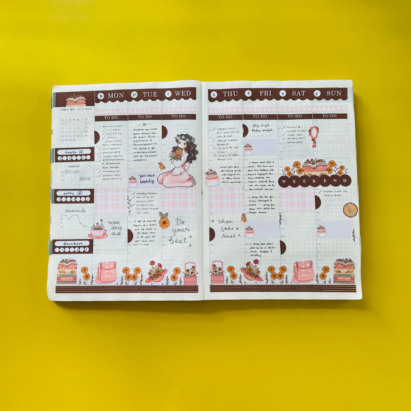 Blush | Pretty Petal | Hobonichi Cousin Weekly Kit - hcwk044