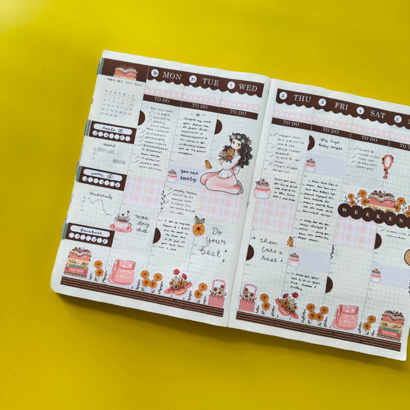 Blush | Pretty Petal | Hobonichi Cousin Weekly Kit - hcwk044