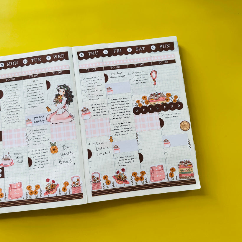 Blush | Pretty Petal | Hobonichi Cousin Weekly Kit - hcwk044