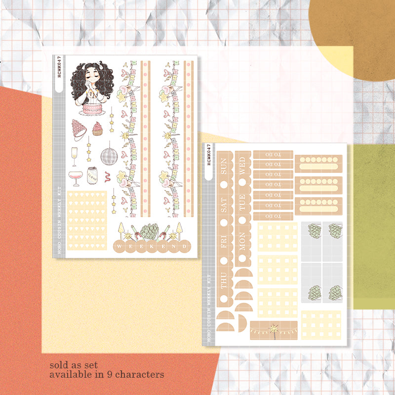 Positive | Year of the Rising Dragon | Hobonichi Cousin Weekly Kit - hcwk047