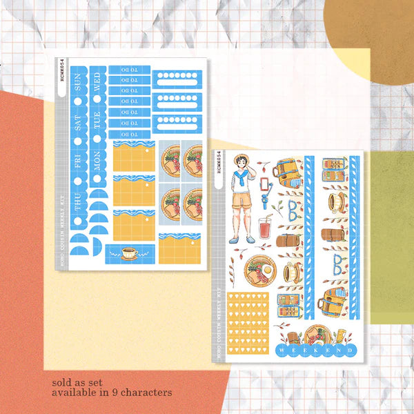 Travel Guy | Crush Confessions | Hobonichi Cousin Weekly Kit - hcwk054