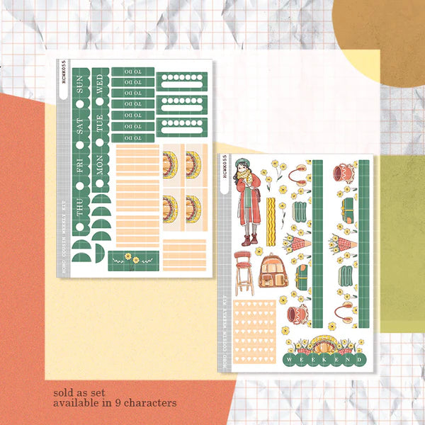 Clingy Girl | Story of Us | Hobonichi Cousin Weekly Kit - hcwk055
