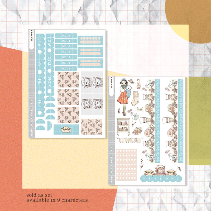 Peaceful | Spring Blossoming | Hobonichi Cousin Weekly Kit - hcwk068