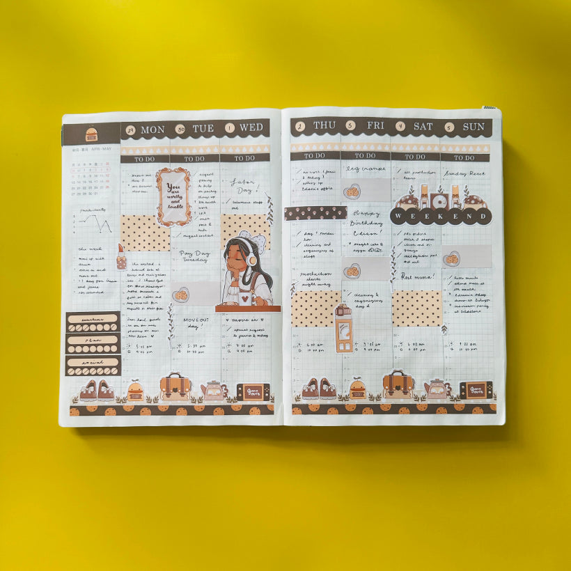 Melomaniac | Alone Time | Hobonichi Cousin Weekly Kit - hcwk073