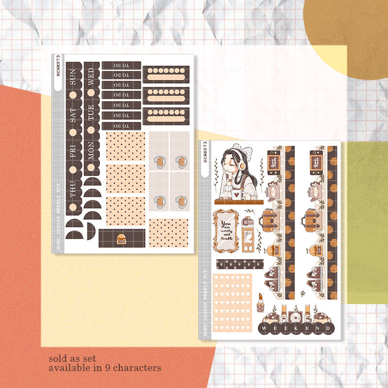 Melomaniac | Alone Time | Hobonichi Cousin Weekly Kit - hcwk073
