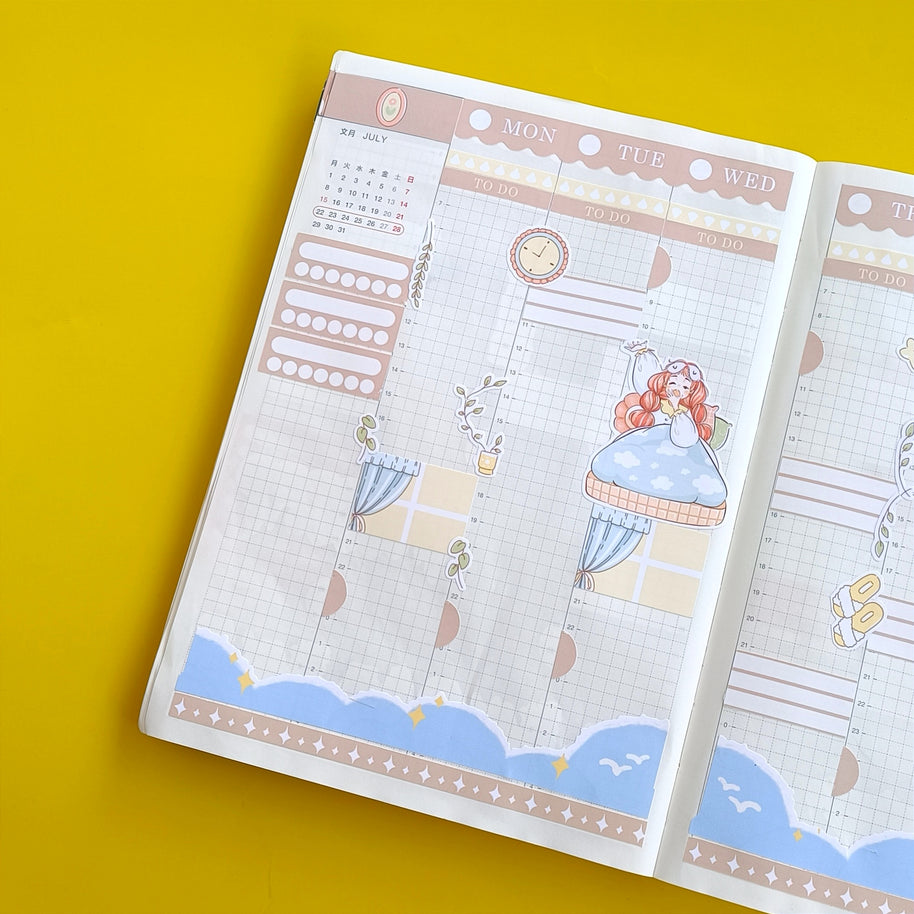 Peaceful | Sweet Dreams | Hobonichi Cousin Weekly Kit - hcwk086