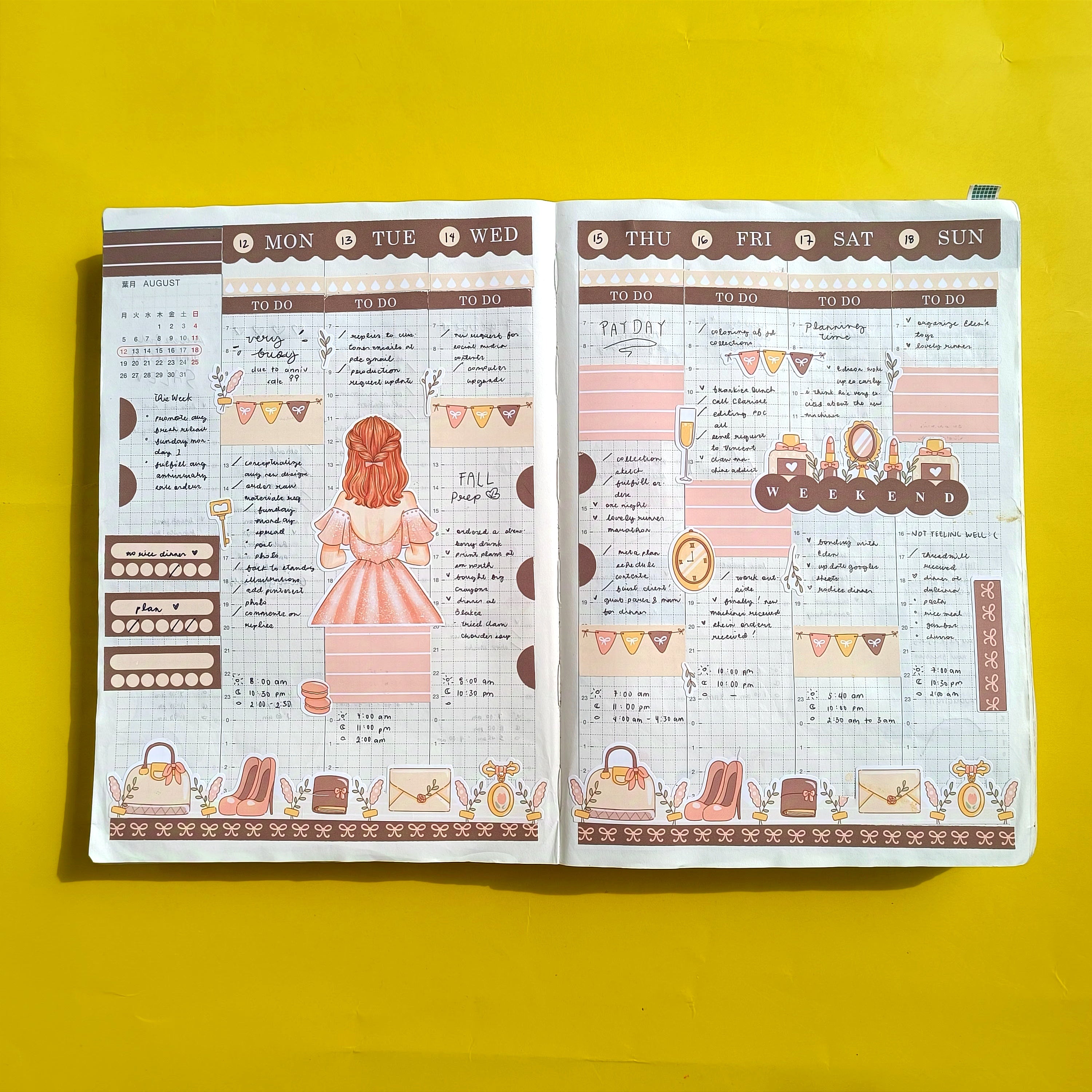 Prom | Crowning Glory | Hobonichi Cousin Weekly Kit - hcwk091