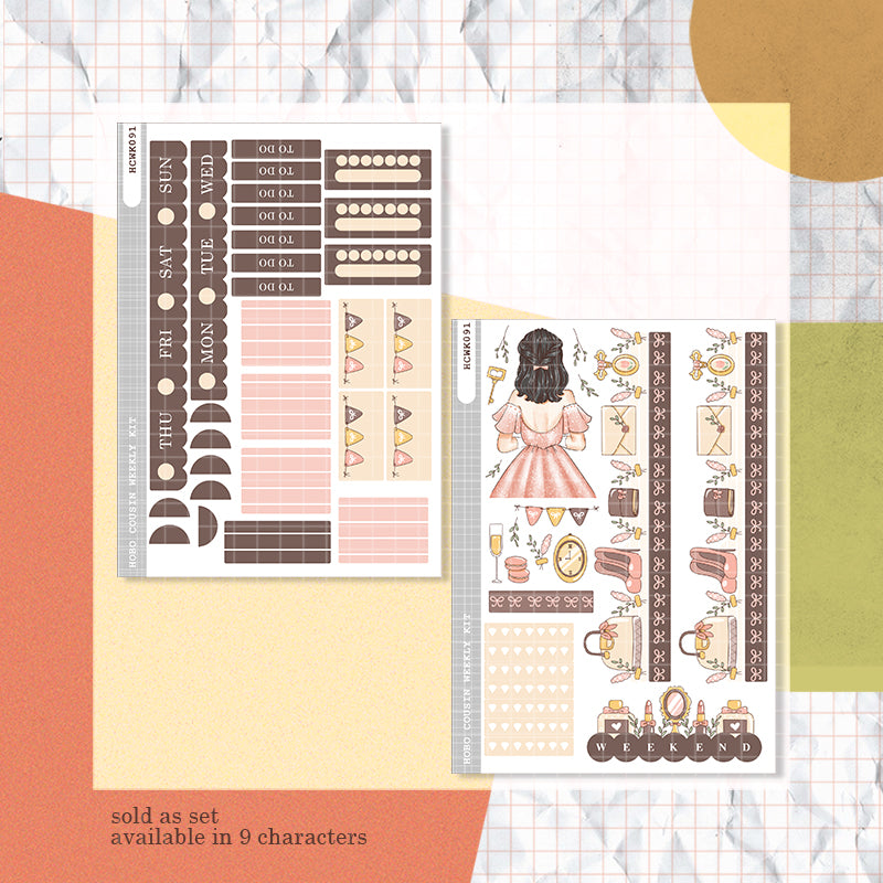 Prom | Crowning Glory | Hobonichi Cousin Weekly Kit - hcwk091