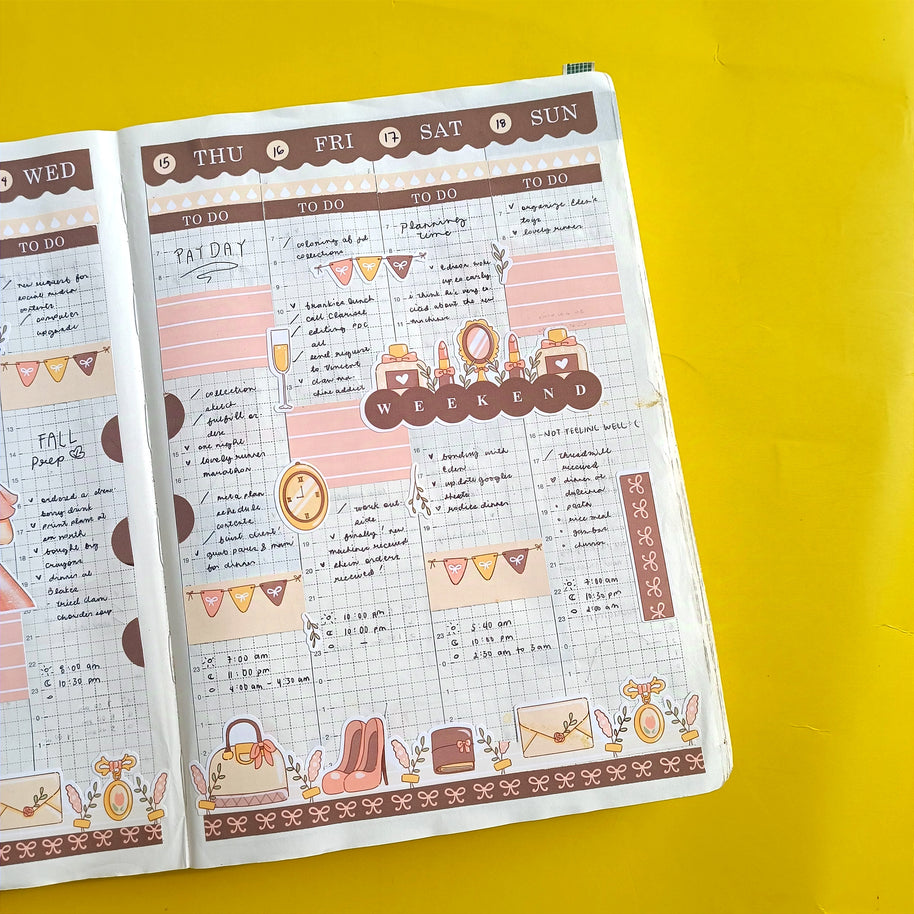 Prom | Crowning Glory | Hobonichi Cousin Weekly Kit - hcwk091