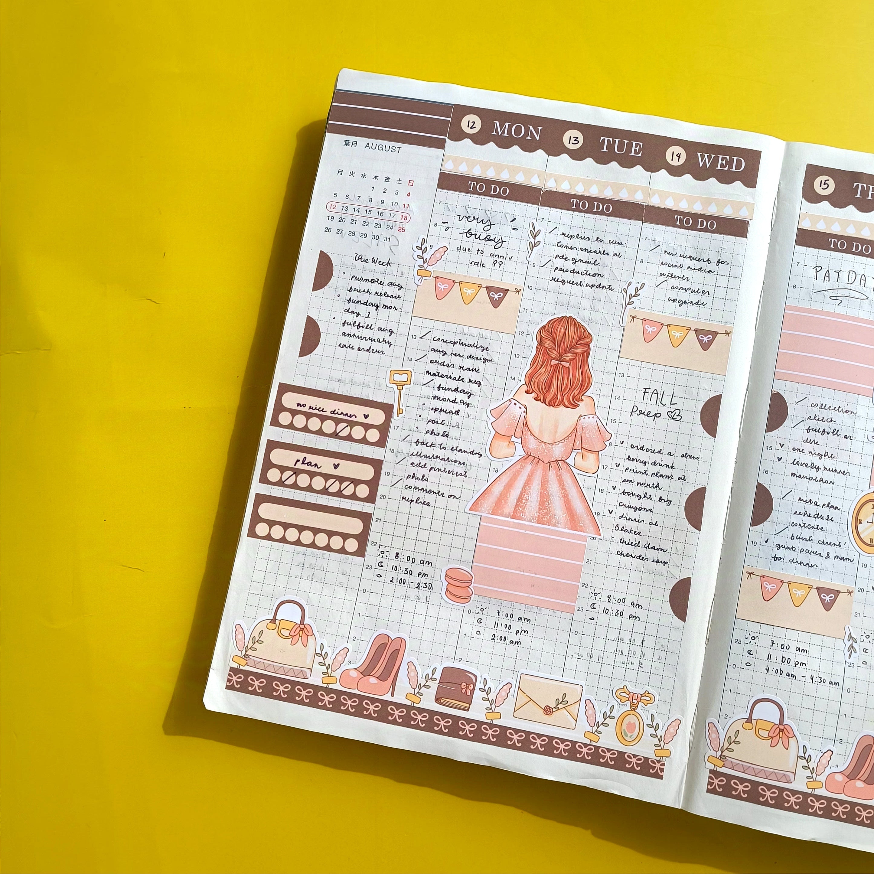 Prom | Crowning Glory | Hobonichi Cousin Weekly Kit - hcwk091