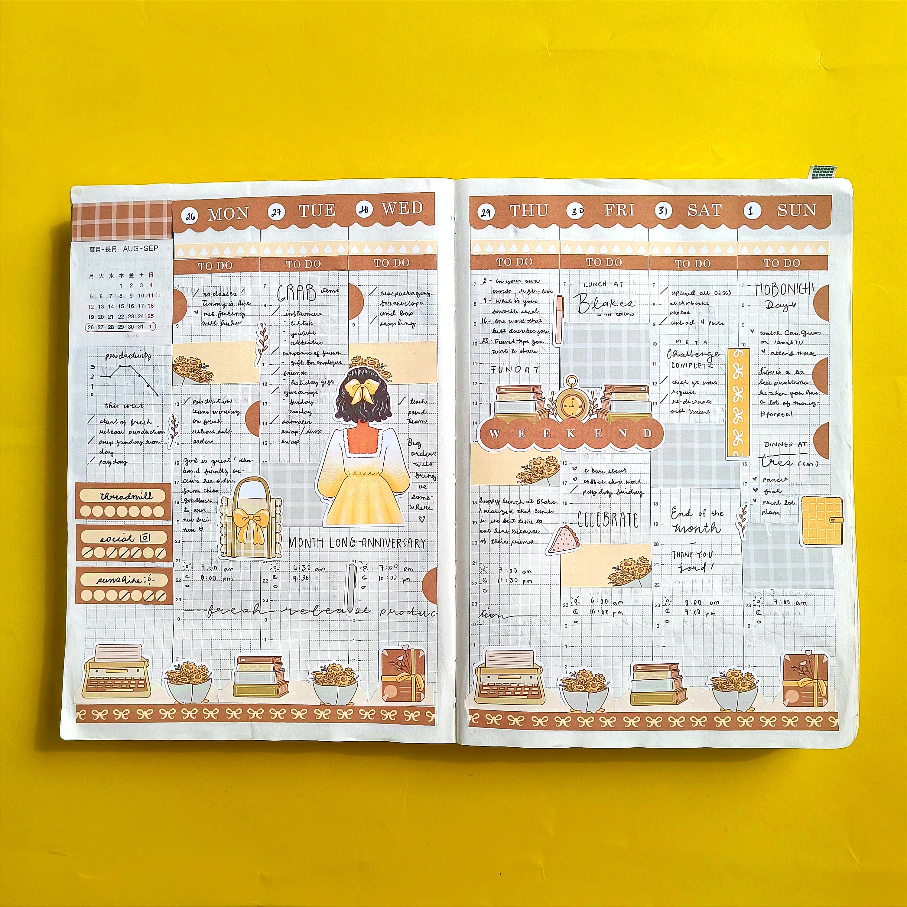 Library | Crowning Glory | Hobonichi Cousin Weekly Kit - hcwk093