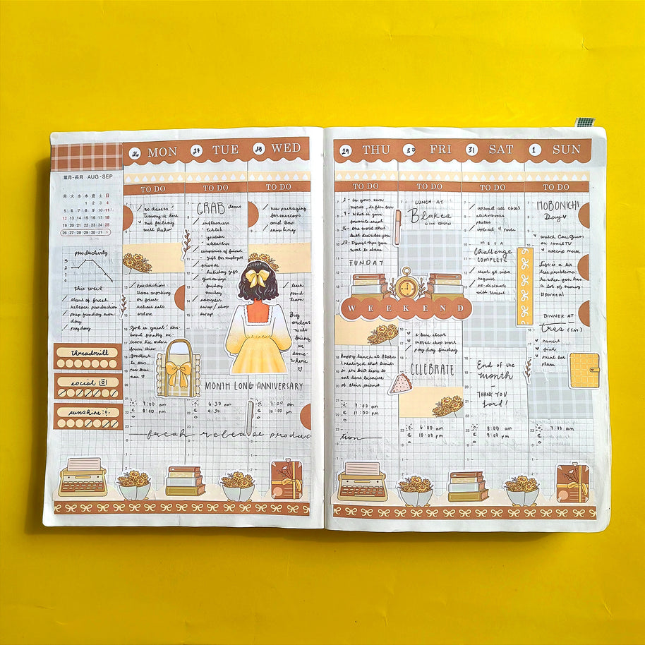 Library | Crowning Glory | Hobonichi Cousin Weekly Kit - hcwk093