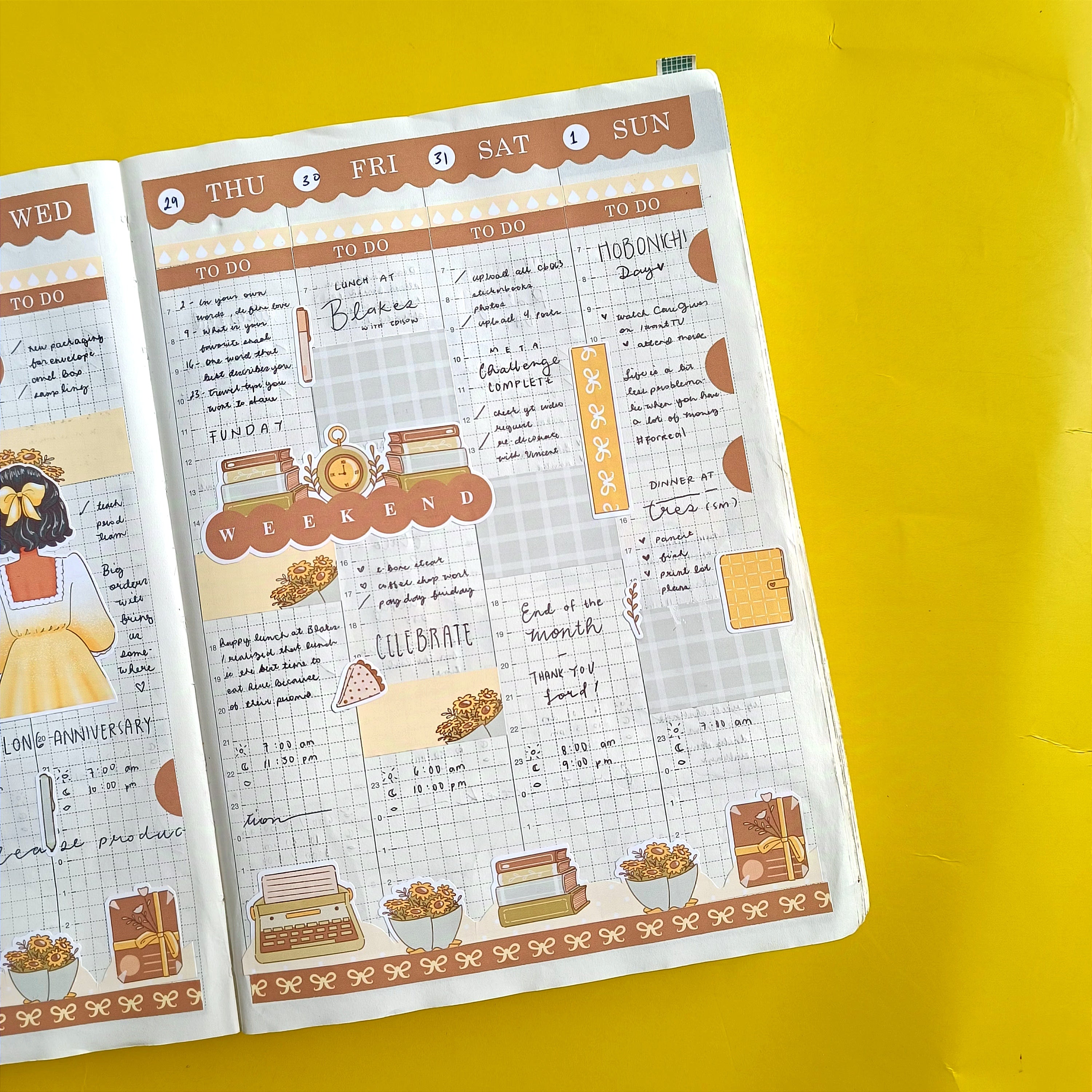 Library | Crowning Glory | Hobonichi Cousin Weekly Kit - hcwk093