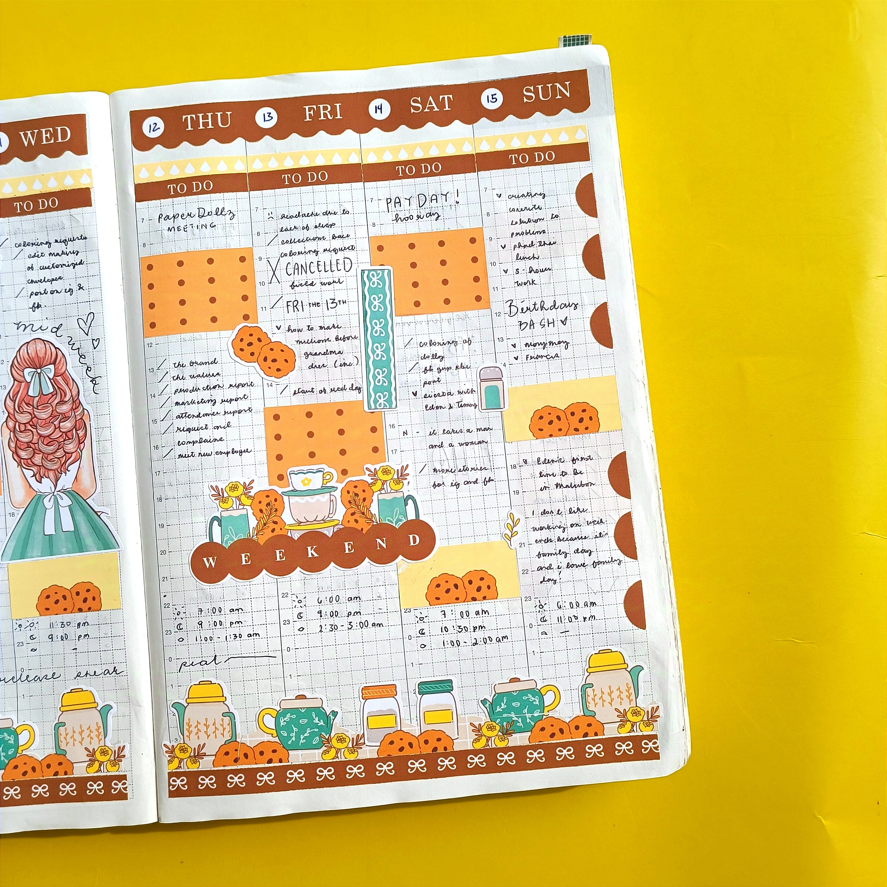 Kitchen | Crowning Glory | Hobonichi Cousin Weekly Kit - hcwk095