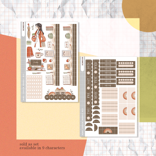 Office | Fabulous Fall | Hobonichi Cousin Weekly Kit - hcwk098