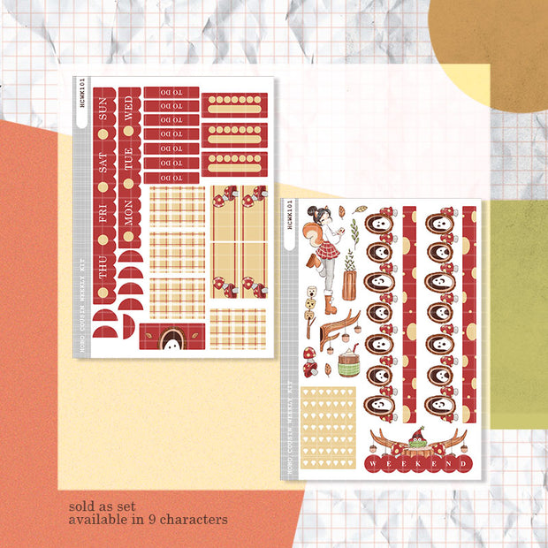 Squirrel | Fluffy Tails | Hobonichi Cousin Weekly Kit - hcwk101