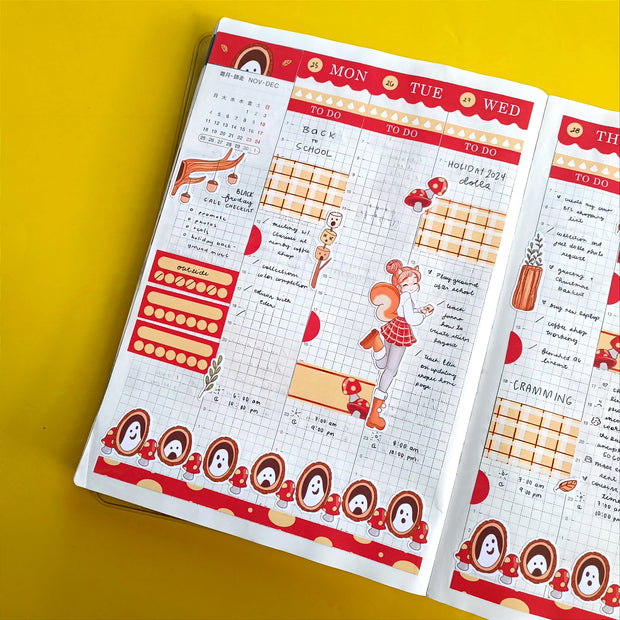 Squirrel | Fluffy Tails | Hobonichi Cousin Weekly Kit - hcwk101