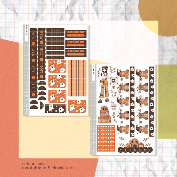 Bear | Fluffy Tails | Hobonichi Cousin Weekly Kit - hcwk102