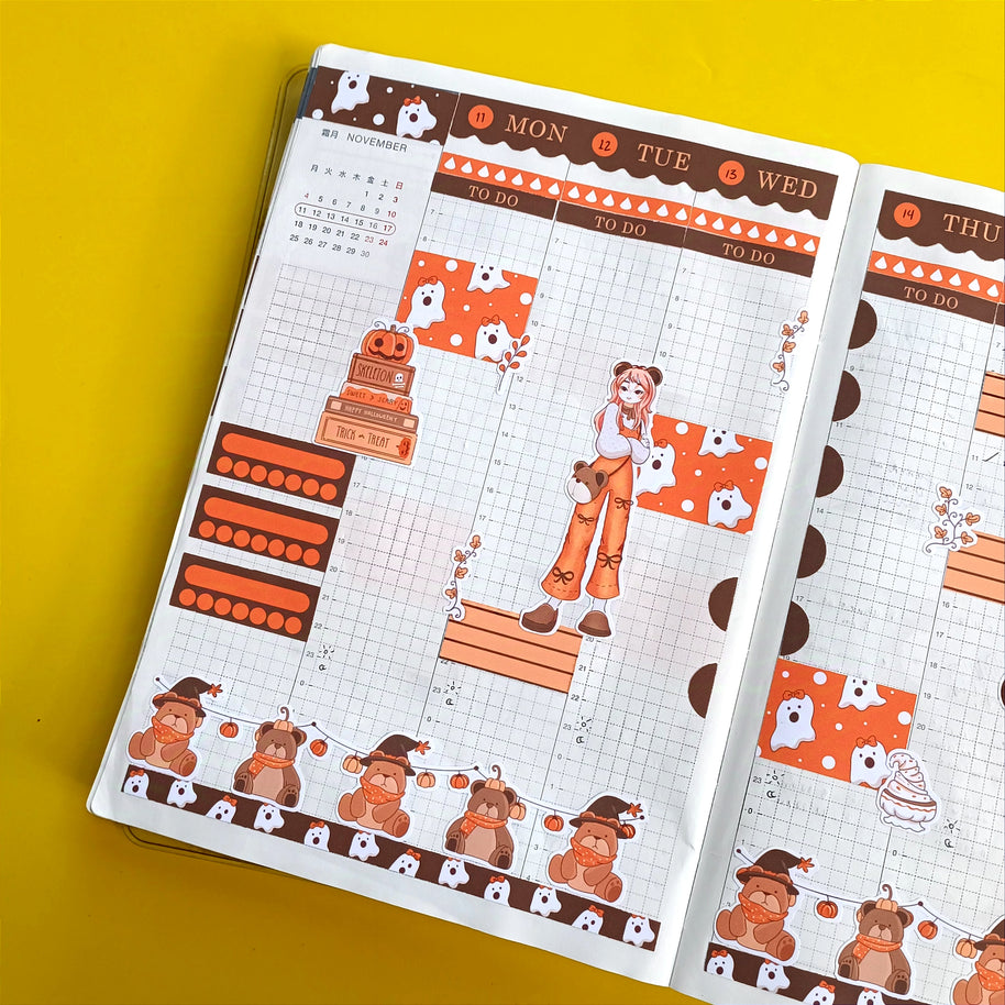 Bear | Fluffy Tails | Hobonichi Cousin Weekly Kit - hcwk102