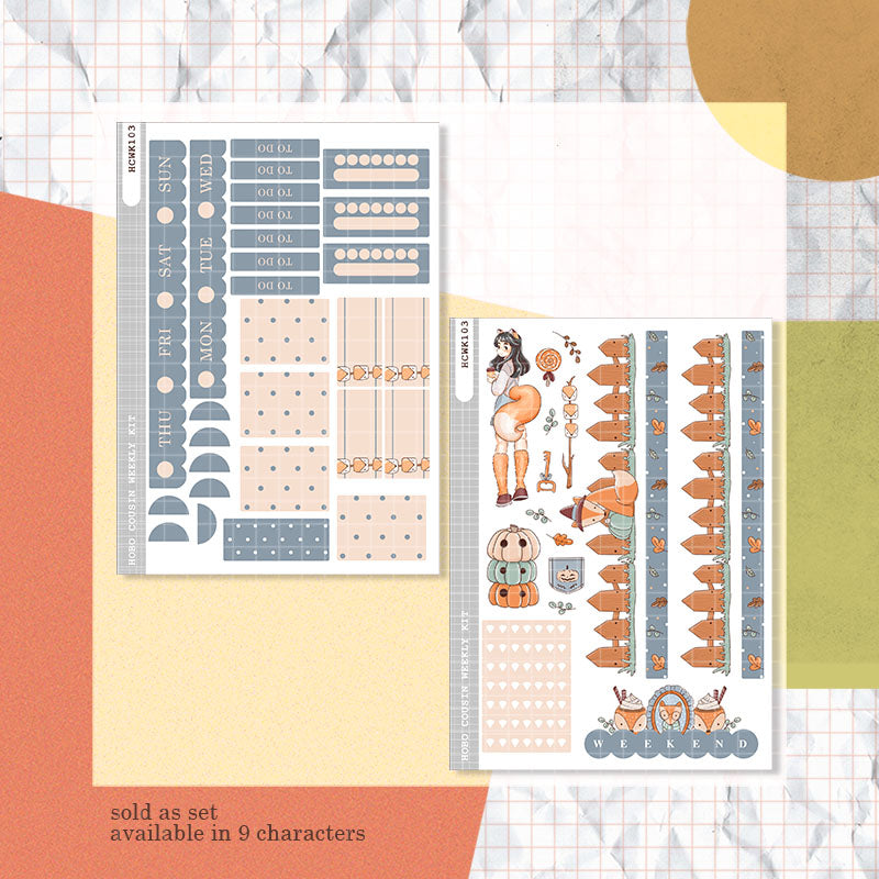 Fox | Fluffy Tails | Hobonichi Cousin Weekly Kit - hcwk103