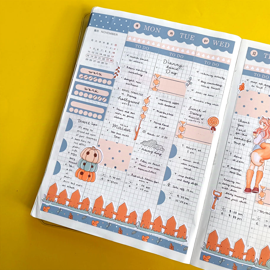 Fox | Fluffy Tails | Hobonichi Cousin Weekly Kit - hcwk103
