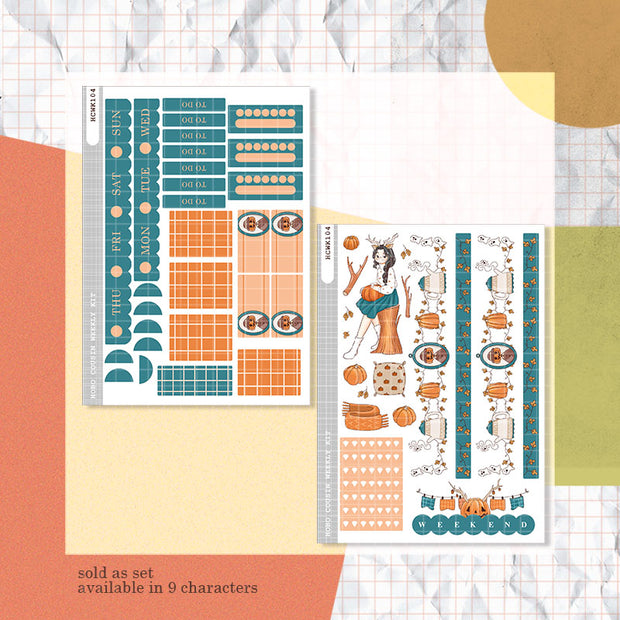 Deer | Fluffy Tails | Hobonichi Cousin Weekly Kit - hcwk104