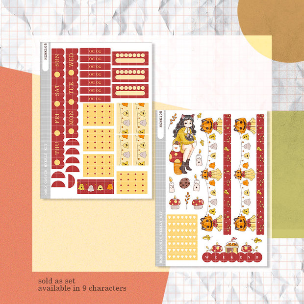 Cat | Fluffy Tails | Hobonichi Cousin Weekly Kit - hcwk105
