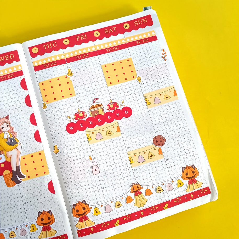 Cat | Fluffy Tails | Hobonichi Cousin Weekly Kit - hcwk105