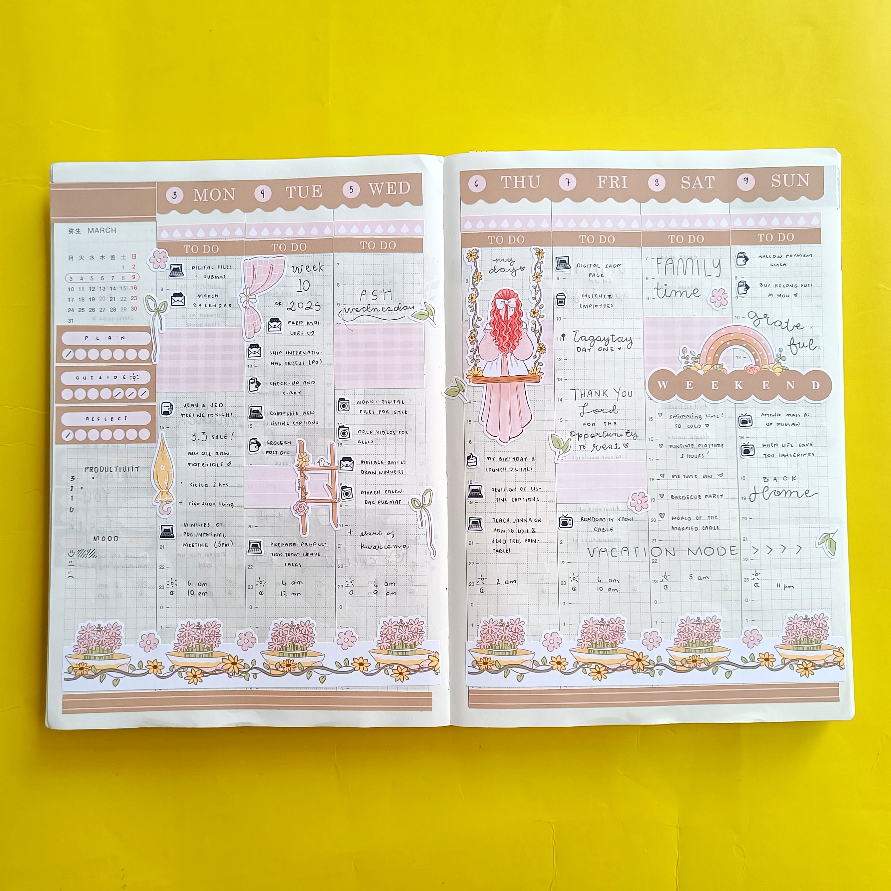 Flora | Reclaiming My Radiance | Hobonichi Cousin Weekly Kit - hcwk125