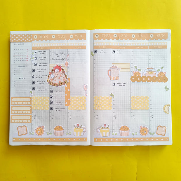 Breakfast | Reclaiming My Radiance | Hobonichi Cousin Weekly Kit - hcwk126