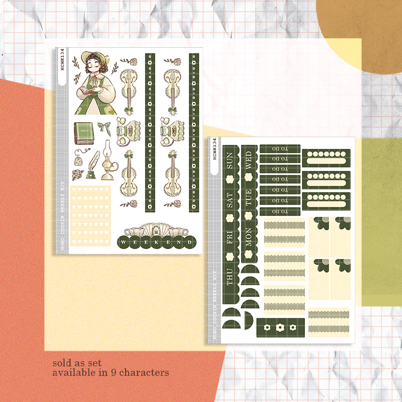 Beryl | Victorian Muses | Hobonichi Cousin Weekly Kit - hcwk134