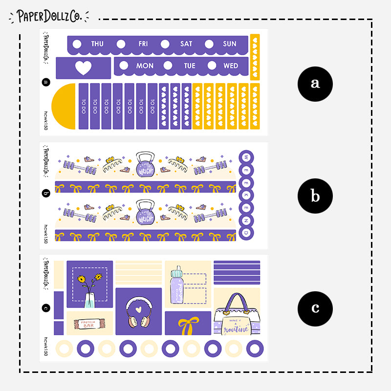 Body in Motion | Hobonichi Cousin Weekly Kit | hcwk150