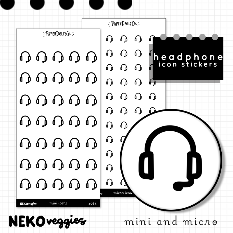 Headphone | PaperDollzCo | Icon Sticker | i034