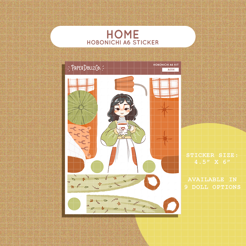 Home | Fabulous Fall | Hobonichi A6 Daily Sticker Kit - a056